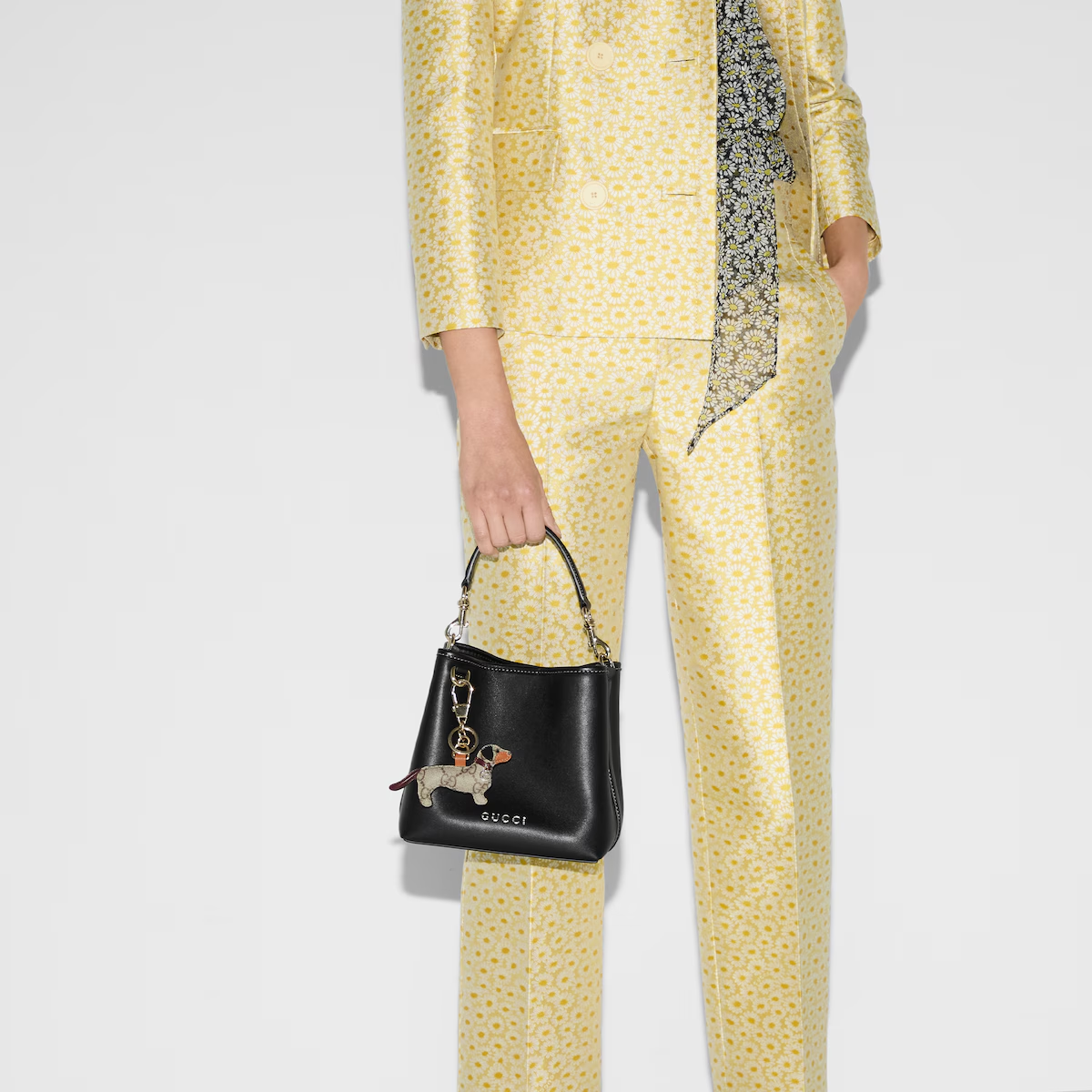 GG EMBLEM MINI BUCKET BAG